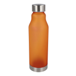 Garrafa reutilizável em RPET anti-fugas com acabamento frosted 600 ml cor cor-de-laranja terceira vista