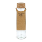 Clássica garrafa de vidro reciclado com tampa de cortiça 500 ml cor transparente segunda vista