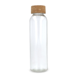 Clássica garrafa de vidro reciclado com tampa de cortiça 500 ml cor transparente terceira vista