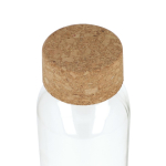 Clássica garrafa de vidro reciclado com tampa de cortiça 500 ml cor transparente quarta vista