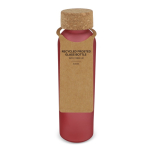 Garrafa de vidro reciclado esmerilado com tampa de cortiça 500 ml cor vermelho
