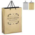Saco-oferta de papel com asas e interior de cor preta 30 x 12 x 40 cm