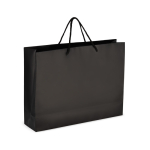 Saco-oferta de papel com asas e interior de cor preta 40 x 12 x 30 cm cor preto segunda vista