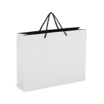 Saco-oferta de papel com asas e interior de cor preta 40 x 12 x 30 cm cor branco segunda vista