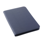 Portefólio de poliéster com bolsos e bloco de notas Workday cor azul primeira vista