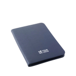 Portefólio de poliéster com bolsos e bloco de notas Workday cor azul vista principal