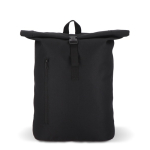 Mochila roll-top de rPET com pequeno fecho de correr frontal de 20 L cor preto