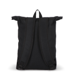 Mochila roll-top de rPET com pequeno fecho de correr frontal de 20 L cor preto quinta vista