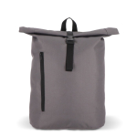Mochila roll-top de rPET com pequeno fecho de correr frontal de 20 L cor cinzento