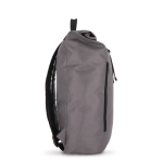Mochila roll-top de rPET com pequeno fecho de correr frontal de 20 L cor cinzento terceira vista