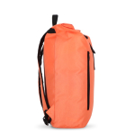 Mochila roll-top de rPET com pequeno fecho de correr frontal de 20 L cor cor-de-laranja terceira vista