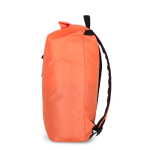 Mochila roll-top de rPET com pequeno fecho de correr frontal de 20 L cor cor-de-laranja quarta vista