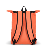 Mochila roll-top de rPET com pequeno fecho de correr frontal de 20 L cor cor-de-laranja quinta vista