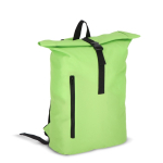 Mochila roll-top de rPET com pequeno fecho de correr frontal de 20 L cor verde-lima segunda vista