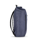 Mochila roll-top de rPET com pequeno fecho de correr frontal de 20 L cor azul-escuro terceira vista