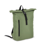 Mochila roll-top de rPET com pequeno fecho de correr frontal de 20 L cor verde oliva segunda vista