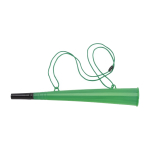 Corneta de plástico com cordão a condizer, ideal para eventos cor verde primeira vista