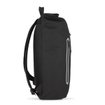 Mochila roll-top enrolável de PU com detalhes refletores 20 L cor preto terceira vista