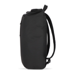 Mochila roll-top enrolável de PU com detalhes refletores 20 L cor preto quarta vista