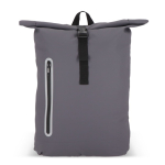 Mochila roll-top enrolável de PU com detalhes refletores 20 L cor cinzento segunda vista