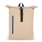Mochila roll-top enrolável de PU com detalhes refletores 20 L cor bege segunda vista