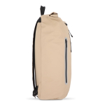 Mochila roll-top enrolável de PU com detalhes refletores 20 L cor bege terceira vista