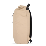 Mochila roll-top enrolável de PU com detalhes refletores 20 L cor bege quarta vista