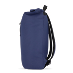 Mochila roll-top enrolável de PU com detalhes refletores 20 L cor azul-escuro quarta vista