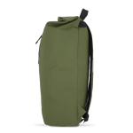 Mochila roll-top enrolável de PU com detalhes refletores 20 L cor verde oliva quarta vista
