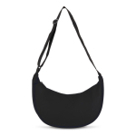 Bolsa tiracolo de PU em forma de meia-lua e alça ajustável cor preto