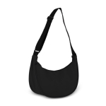 Bolsa tiracolo de PU em forma de meia-lua e alça ajustável cor preto segunda vista