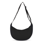 Bolsa tiracolo de PU em forma de meia-lua e alça ajustável cor preto quinta vista