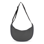 Bolsa tiracolo de PU em forma de meia-lua e alça ajustável cor cinzento