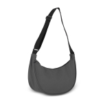 Bolsa tiracolo de PU em forma de meia-lua e alça ajustável cor cinzento segunda vista