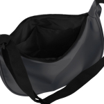 Bolsa tiracolo de PU em forma de meia-lua e alça ajustável cor cinzento quarta vista