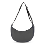 Bolsa tiracolo de PU em forma de meia-lua e alça ajustável cor cinzento quinta vista
