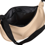 Bolsa tiracolo de PU em forma de meia-lua e alça ajustável cor bege quarta vista