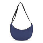 Bolsa tiracolo de PU em forma de meia-lua e alça ajustável cor azul-escuro