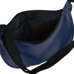 Bolsa tiracolo de PU em forma de meia-lua e alça ajustável cor azul-escuro quarta vista