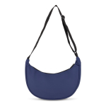 Bolsa tiracolo de PU em forma de meia-lua e alça ajustável cor azul-escuro quinta vista