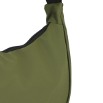 Bolsa tiracolo de PU em forma de meia-lua e alça ajustável cor verde oliva terceira vista