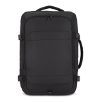 Mochila de rPET ideal para viagens, com amplos compartimentos cor preto segunda vista