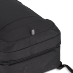 Mochila de rPET ideal para viagens, com amplos compartimentos cor preto sexta vista