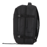 Mochila de rPET ideal para viagens, com amplos compartimentos cor preto oitava vista