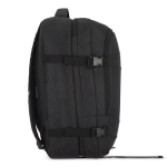 Mochila de rPET ideal para viagens, com amplos compartimentos cor preto nona vista