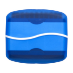 Prático limpa-ecrãs com pano e escova em estojo de plástico cor azul-claro primeira vista