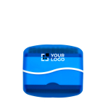 Prático limpa-ecrãs com pano e escova em estojo de plástico cor azul-claro vista principal