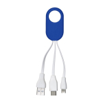 Set de cabos de carga para personalizar com cabos curtos de 5,5 cm cor azul primeira vista