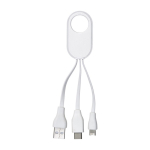 Set de cabos de carga para personalizar com cabos curtos de 5,5 cm cor branco primeira vista