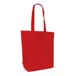Saco de algodão orgânico com fole e asas compridas 270 g/m2 cor vermelho